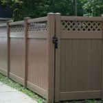 brown vinyl panels and gate