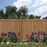 wood style vinyl panel fencing