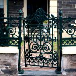 black wrought iron  gate